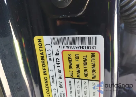 2023 Ford F-150 Platinum from USA, damaged, VIN 1FTFW1E89PFD16131